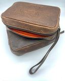 Embossed Toiletry Bag - Sandhills Design by Damien and Yilpi Marks