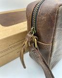 Embossed Toiletry Bag - Sandhills Design by Damien and Yilpi Marks