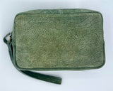Embossed Toiletry Bag - Sandhills Design by Damien and Yilpi Marks
