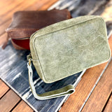 Embossed Toiletry Bag - Sandhills Design by Damien and Yilpi Marks
