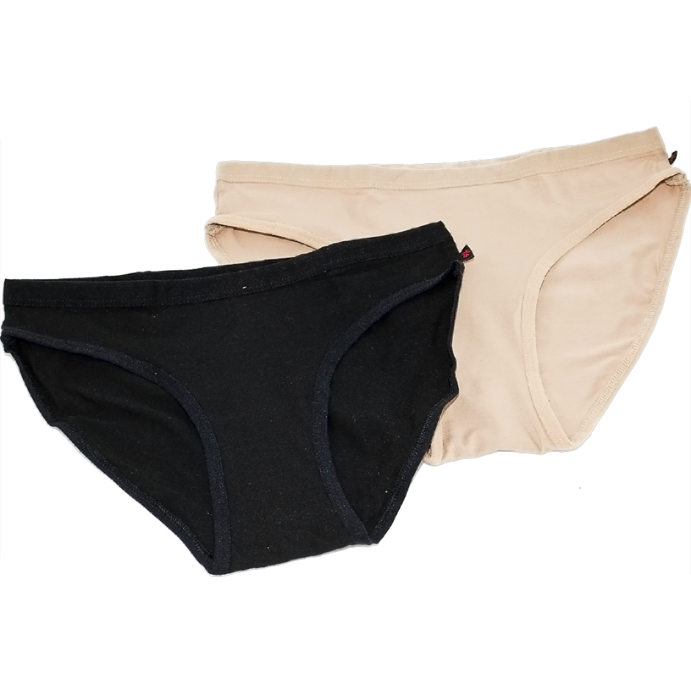 Black Cotton Bikini Underwear for Women