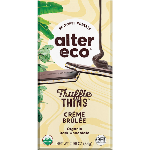 Alter Eco Organic Truffle Thins - Crème Brûlée