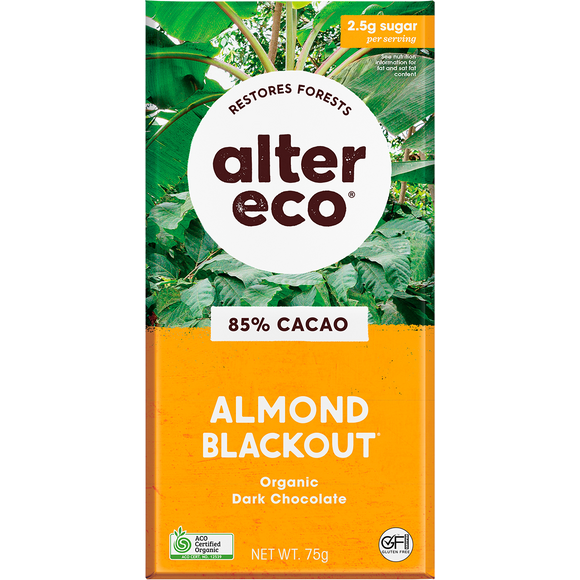 Alter Eco Organic Chocolate - Dark Almond Blackout