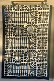 Cotton table runner featuring licensed Aboriginal artwork, screenprinted by hand in Kashmir using water-based inks—gentle on fabric and planet.