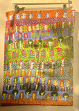 Cotton tea towel featuring licensed Aboriginal artwork, ethically printed in India using water-based inks—gentle on fabric and planet.