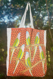 Cotton Shopping Bag Foldable - Princess Parrot Design