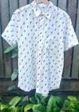 Mens Shirt - Organic Cotton Voile - Crocodile Design