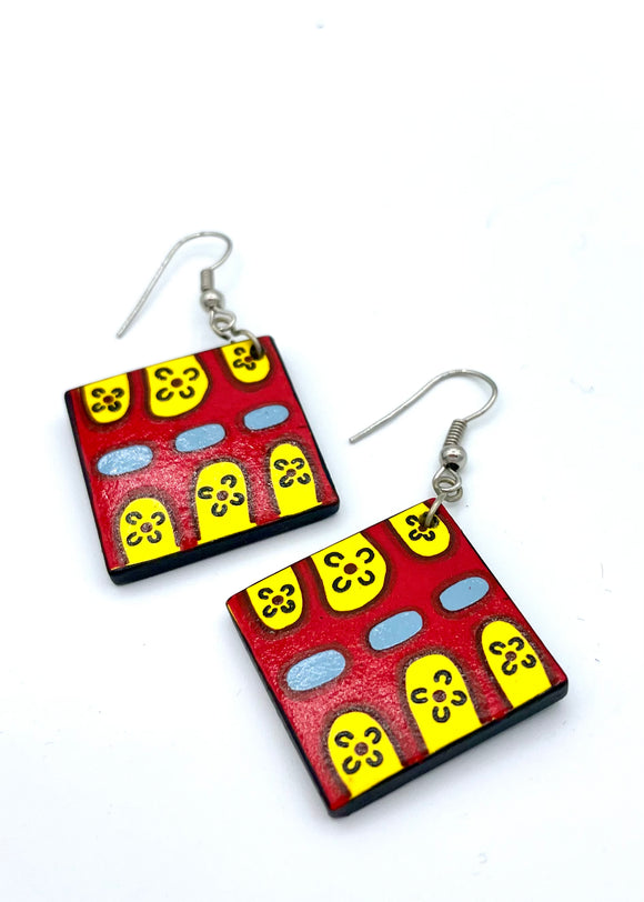 Ceramic Earrings - Minyma Tjukurpa (Women's Dreaming)