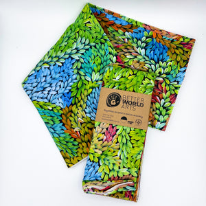 Cotton Tea Towel - Waru (Bushfire Dreaming) Design by Patricia Napurrula Multa