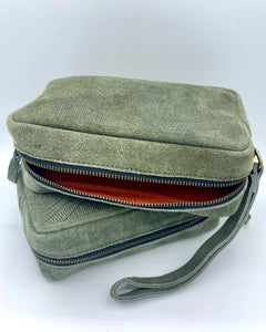 Embossed Toiletry Bag - Sandhills Design by Damien and Yilpi Marks