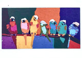 Magnetic Paper Bookmark - Budgies Design