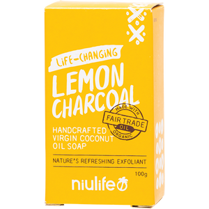 Niulife Coconut Oil Soap - Lemon Charcoal