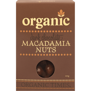 Organic Times Dark Chocolate Covered Macadamia Nuts