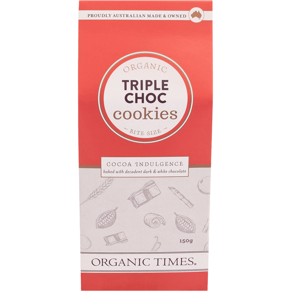 Organic Times Triple Choc Chip Cookies