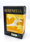 Serenitea chamomile tea box on a white background