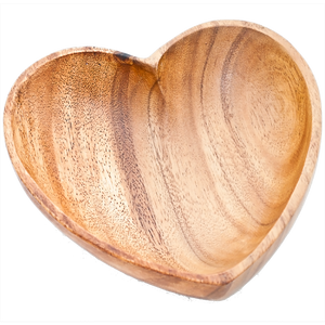 Acacia Wood Heart Bowl