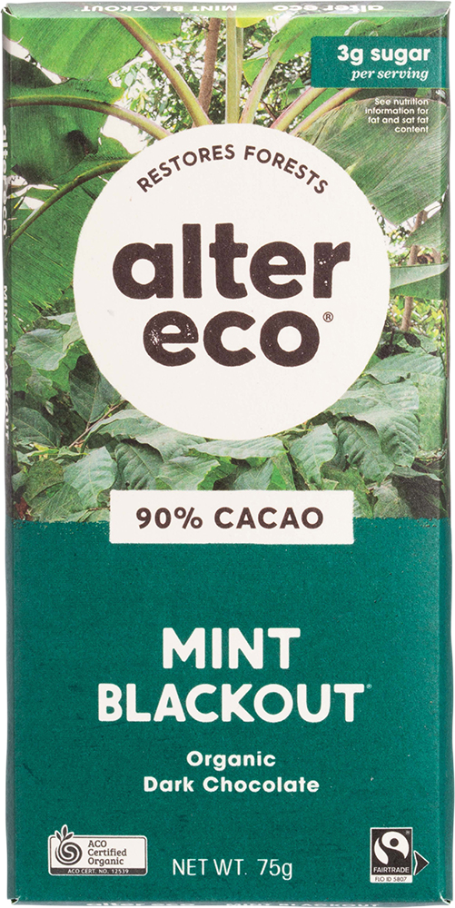Alter Eco Organic Chocolate - Mint Blackout