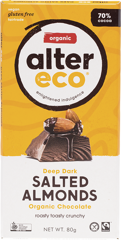 Alter Eco Deep Dark Organic Chocolate, Salted, Burnt Caramel