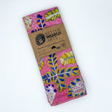 Cotton tea towel featuring licensed Aboriginal artwork, ethically printed in India using water-based inks—gentle on fabric and planet.