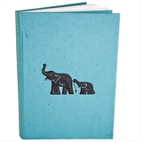 Elephant Dung Paper Journal - Mother & Baby Elephant