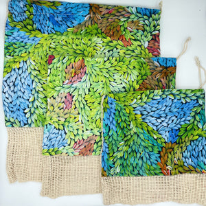 Produce Bags Set/3 - Bush Fire Dreaming Design