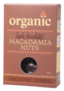 Organic Times Dark Chocolate Covered Macadamia Nuts