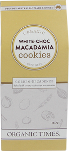 Organic Times White Choc Macadamia Cookies