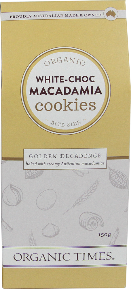 Organic Times White Choc Macadamia Cookies