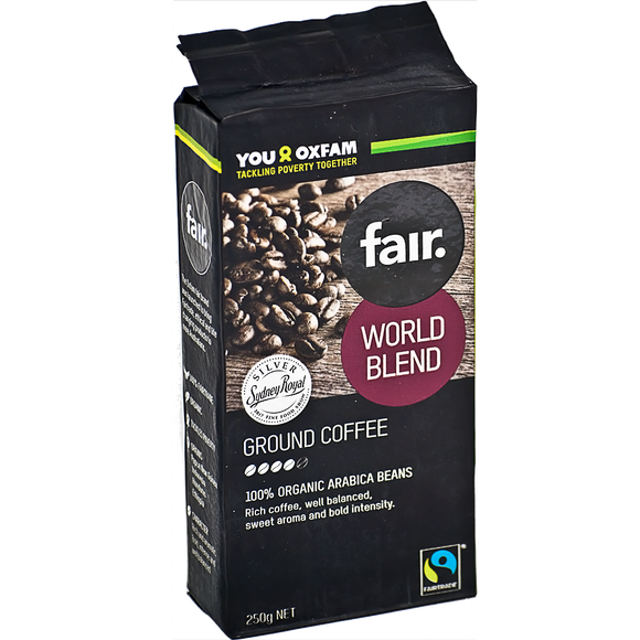 fair. World Blend Organic Ground Coffee