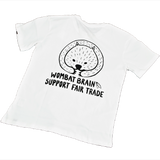 Unisex White Wombat Brain Organic Cotton Tee
